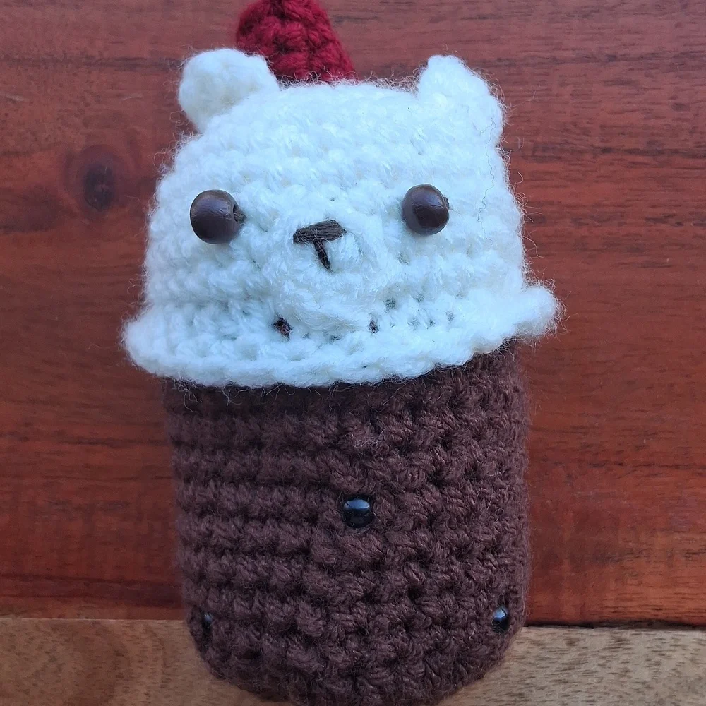 Handmade Crochet Boba Bear Plush